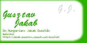 gusztav jakab business card